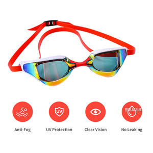 Lunettes de natation de compétition pour adultes en gros personnalisées, étanches, anti-buée, protection UV, lunettes de natation de course - Product Image 2