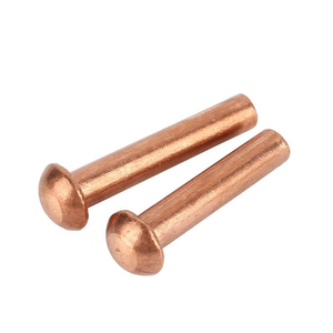 Rivet solide à tête ronde en cuivre, grade 8, diamètre 2,0 mm, longueur 10 mm, M1.5-M16 - Product Image 1
