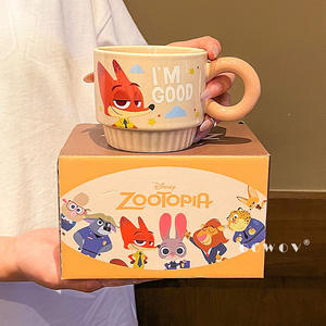 ชุดแก้วกาแฟเซรามิคลายกระต่าย Judy and Animal Fox Nick Wilde ชุดแก้วกาแฟลายการ์ตูนคู่ - Product Image 2