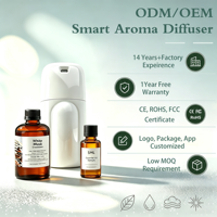 Diffuseur d'arômes intelligent sans eau, fonctionnant sur batterie, machine à parfum d'huiles essentielles intelligente pour la maison, la salle de bain, l'hôtel, logo personnalisé OEM