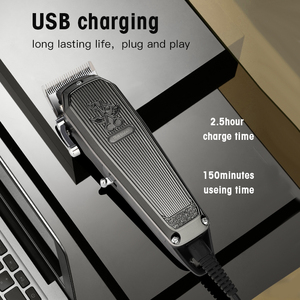 Resuxi-Cortadora de pelo profesional, máquina de corte de pelo potente de 7500rpm, máquina de depilación de <span class=keywords><strong>Nariz</strong></span> de acero inoxidable USB gris - Product Image 4