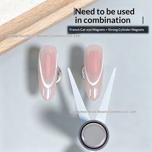 Placa Magnética Cilíndrica de Doble Cabeza para Efecto Ojo de Gato Francés, Herramienta de Arte de Uñas para Esmalte en Gel con Efecto Magnético - Product Image 2