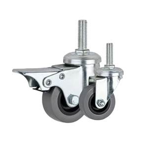 KS 3 "4" 5 "6" 8 "schwenkbare Rollen räder Edelstahl 3 Zoll Handwagen Leitfähige Rolle Anti statische TPR-Gummi rolle - Product Image 2