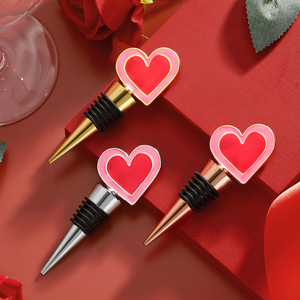 Heart Shaped <b>Wine</b> Stopper Zinc Alloy Gold Silver Rose Gold Sealing Bottle Stopper For Valentine Wedding Gift - Product Image 4