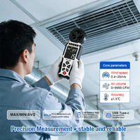 Anémomètre, mesureur de vitesse du vent, de volume d'air et de température, testeur multifonction pour la ventilation HVAC