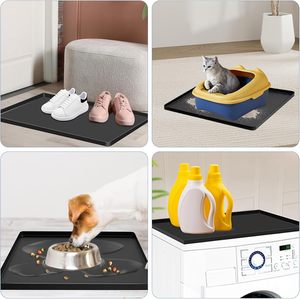 Bac de lavage <span class=keywords><strong>pour</strong></span> machine à laver, bac en silicone imperméable <span class=keywords><strong>pour</strong></span> la protection du sol, bac anti-fuite <span class=keywords><strong>pour</strong></span> machines à laver - Product Image 5