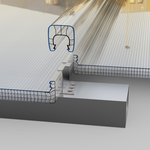Système de toiture en polycarbonate résistant aux chocs, à joint debout, <span class=keywords><strong>translucide</strong></span>, durable, au design moderne, <span class=keywords><strong>pour</strong></span> hôtels - Product Image 1
