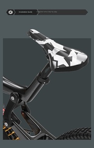 Coussin de <span class=keywords><strong>selle</strong></span> de vélo de montagne, amortisseur de chocs, ventilation, léger, sûr, durable, imperméable, unisexe, adulte - Product Image 5