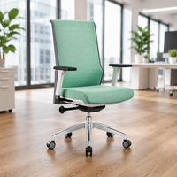 Chaise de bureau exécutive moderne en tissu avec hauteur réglable pour la maison, le bureau, l'atelier, l'hôpital et l'école