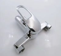 Robinet de Douche Moderne de Haute Qualité en Zinc Chromé, Mitigeur Mural Chaud/Froid pour Baignoire, Installation Murale