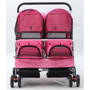 <span class=keywords><strong>Passeggino</strong></span> per Animali Domestici JXB a Due Piani, Leggero, a 4 Ruote, per 2 Cani Piccoli, con Scomparti Separati, Pieghevole - Product Image 3