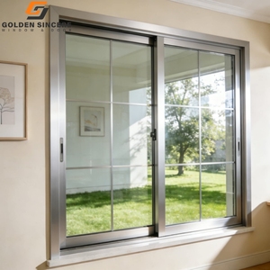 GS Foshan Manufacturer Minimalist Aluminum Sliding Window Slim <b>Frame</b> Design for Modern Architecture - Product Image 1