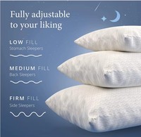 Oreiller pour lit Queen Size en mousse à mémoire de forme déchiquetée, hauteur réglable, ergonomique, rafraîchissant, hypoallergénique, doux