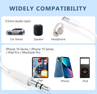 MS Typ-C zu 3,5mm Audio-Kabel AUX-Buchse Dongle Audio-Adapter Kopfhörer mit DAC-Chip Anrufe Musik Aux USB-C Kabel