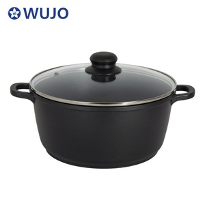 Cazuela <span class=keywords><strong>grande</strong></span> <span class=keywords><strong>de</strong></span> <span class=keywords><strong>aluminio</strong></span> fundido a presión, <span class=keywords><strong>olla</strong></span> <span class=keywords><strong>de</strong></span> sopa con tapa <span class=keywords><strong>de</strong></span> vidrio, 28cm - Product Image 2