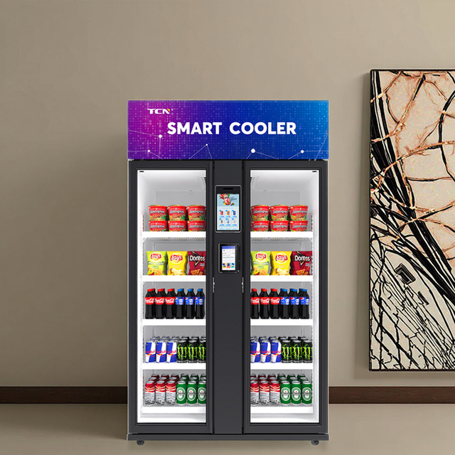 TCN Ai Smart Fridge Cold Drinks Fresh Food Vending Machine with Camera and Payment System