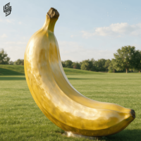 Op maat gemaakte hoogwaardige roestvrijstalen appel-sculpturen, gesimuleerde fruit-sculpturen voor decoratie in buitenboomgaarden