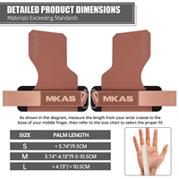 MKAS - Agarraderas de Gimnasio Unisex Antideslizantes con Protección para las Palmas, Diseño de Garra de Gato en Hypalon, para Levantamiento de Pesas