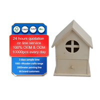 Kit de nichoirs à oiseaux en bois naturel pour l'extérieur, kit de bricolage pour suspendre des nichoirs à oiseaux et kits de bricolage en bois pour adultes, kits de nichoirs à oiseaux pour enfants