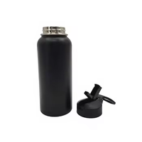 Bouteille d'eau de voyage en acier inoxydable à double paroi isolée sous vide, écologique, classique, 1000 ml (32 oz), couleur personnalisée, logo, 12-24h