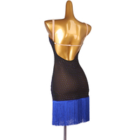 OCTLQ284 robe de performance de compétition robe de danse latine à pompons jupe de danse Cowboy Cha Cha en maille entièrement diamantée