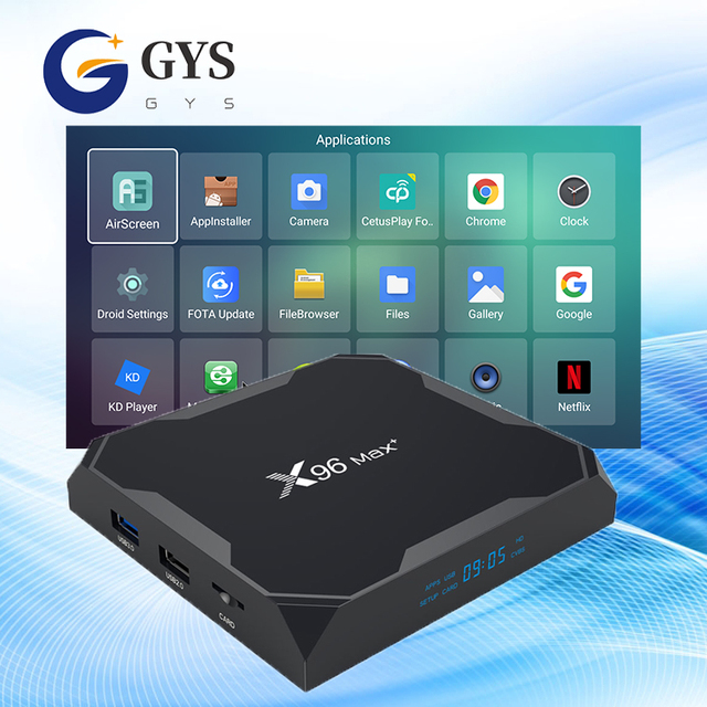 GYS X96 MAX + S905X3 Android 9.0 Smart TV Box X95Max Support B T Dual Wifi 4GB 32GB Tv Box 100M Lan 8K G Oogle Box