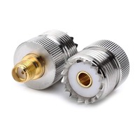 Adaptador Coaxial RF con Conector Hembra UHF SO239 a Conector Hembra SMA para Antena de Radio de Coche