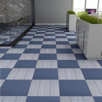 Dalles de moquette commerciales en polypropylène, asphalte, PVC, PE, avec support non tissé, moquette de bureau, revêtement de sol modulaire, dalles de moquette