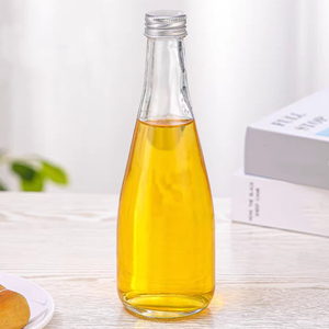 Bouteille en verre vide transparente de 330 ml et 500 ml au design populaire, rechargeable, pour vin, thé, <span class=keywords><strong>lait</strong></span>, jus, boissons, eau minérale, avec bouchon à vis - Product Image 5