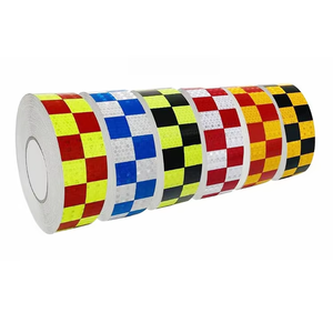 Ánh sáng phản xạ vật liệu băng phản xạ phản xạ Orange <span class=keywords><strong>PVC</strong></span> phản chiếu vải phản chiếu băng để bán xe tải - Product Image 5