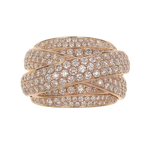 แหวนเพชรโมอิสซาไนต์ธรรมชาติทันสมัยไม่เหมือนใคร เหมาะสำหรับสุภาพสตรี วัสดุทองและเงิน เหมาะสำหรับวันเกิด จากประเทศอินเดีย - Product Image 1