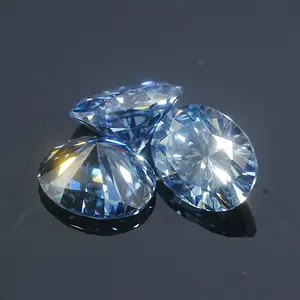 SICGEM pierre précieuse de laboratoire de couleur naturelle VVS diamant de clarté de couleur ovale bleu clair 1ct saphir Moissanite lâche