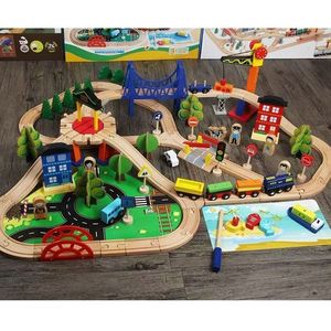 Juguete Educativo <span class=keywords><strong>de</strong></span> Madera para Niños, Coche <span class=keywords><strong>de</strong></span> Madera para Pista, Juego <span class=keywords><strong>de</strong></span> Pista <span class=keywords><strong>de</strong></span> Tren Pequeño, Juguete <span class=keywords><strong>de</strong></span> Ensamblaje a Escala 1:8 - Product Image 6