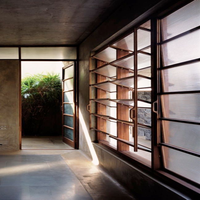 Fenêtre à persiennes en aluminium à rupture de pont thermique, personnalisable, durable, résistante aux intempéries, pour appartement moderne et hôpital