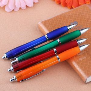 Eco-Friendly Hotel Pens Custom Logo 1.0mm Writing Width New Cheap Silicone Soft Rubber Coated Click <b>Plastic</b> Finish Promotional - Product Image 1