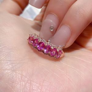 خاتم خطوبة وزواج فريد من الفضة الإسترلينية عيار 925 مع حجر الجمشت الطبيعي، خواتم عصرية مصنوعة يدويًا ومعتمدة من CMA للأزواج - Product Image 3