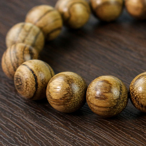 Pulsera de cuentas de oración budistas de madera de agar vietnamita de 15 mm, 15 cuentas, de un solo lazo, para hombres y mujeres, regalo de joyería. - Product Image 2