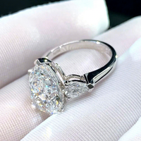 Bague de fiançailles et de mariage de luxe en diamant de laboratoire taille poire, certifiée IGI, or 14k 18k, clarté VVS2, couleur D, unisexe
