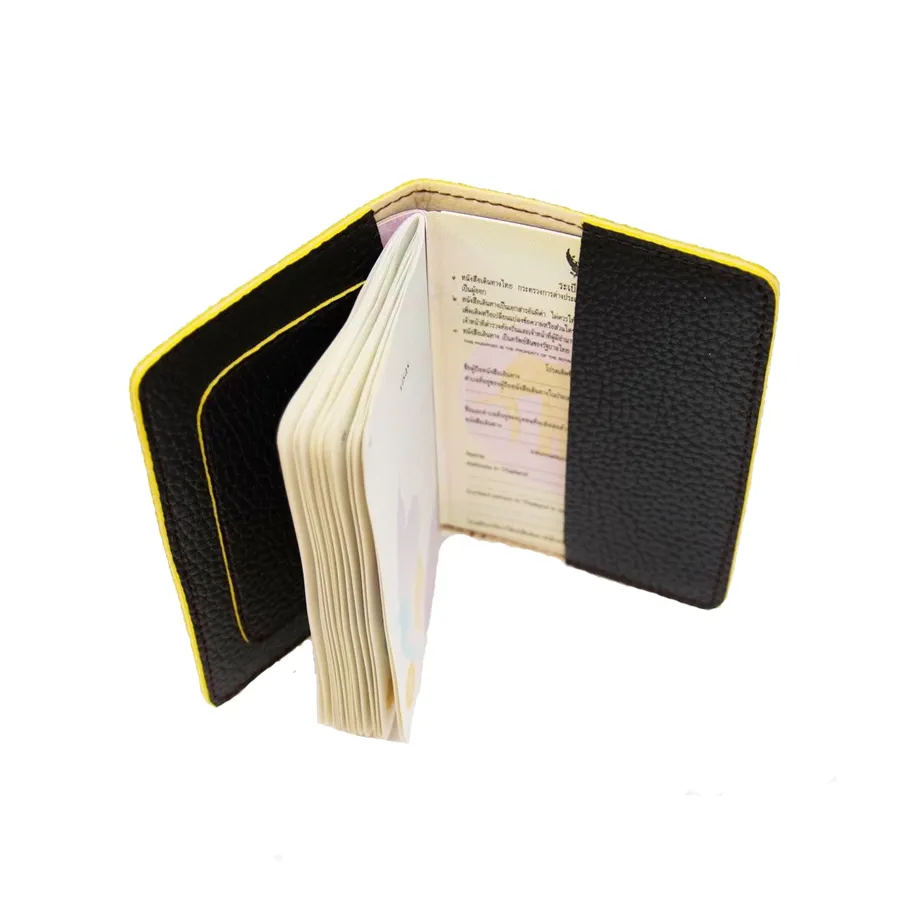 Klassieke Lederen Passport Wallet Holder Cover Ticket Reizen