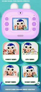Kamera Instan Cetak Langsung Layar IPS <span class=keywords><strong>2</strong></span>,4 Inci Resolusi HD 1080P Kamera Instan Cetak Langsung untuk Anak-Anak - Product Image 4