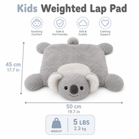 Coussin lesté Koala pour enfants 45x50cm 5lbs en peluche sensoriel avec billes de verre pour la calme et la concentration OEM ODM Vente en gros