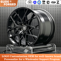 Jantes forgées GUDE entièrement noires brillantes 17" 18" 19" 20" 21" 5x100 5x105 5x108 5x110 5x112 PCD pour BMW Série 3 M2 M3 M4 E46 F15 F30