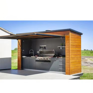 Ensemble de Cuisine Extérieure en Acier Inoxydable 304 avec Barbecue à Gaz et Rangement - Product Image 1