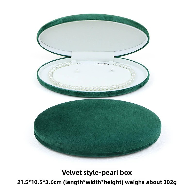 Boîte de perles vert paon