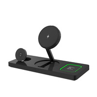 Support de charge sans fil magnétique 3 en 1 avec logo personnalisé 2024 et chargeur portable avec 15W QC2.0 Type-C pour téléphone 15/16