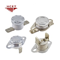 Termostato de baquelita de cerámica HCET KSD301 250V 16A interruptor de elemento de calefacción bimetálico de reinicio Manual automático para energía eléctrica de coche