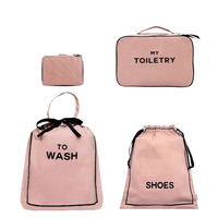 Organisateur de toilette de luxe personnalisé, organiseur de bagages de voyage tendance, ensemble de cubes de rangement pour valise, sacs de compression pour le rangement