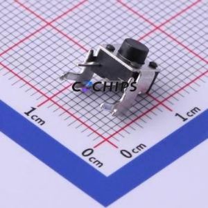TS-1093A-A4B3-D2 Tactile Switch Through hole,6x6mm Switch Single Pole Single Throw Round Button Right Angle Insert 6mm - Product Image 1
