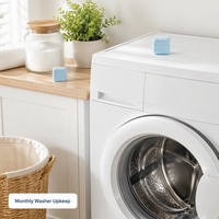 Tablettes détartrantes puissantes pour lave-linge, pour zones à eau dure