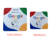 Plaques NFC Google Review en acrylique avec impression de code QR variable, RFID ISO14443A 13,56 MHz